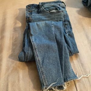 Old navy button fly raw hem jeggings